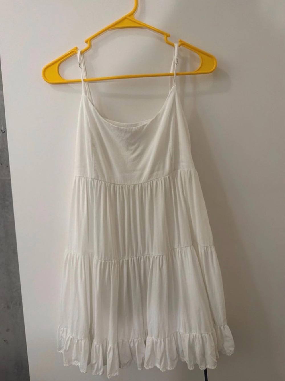 Brandy Melville White Tiered Mini Dress